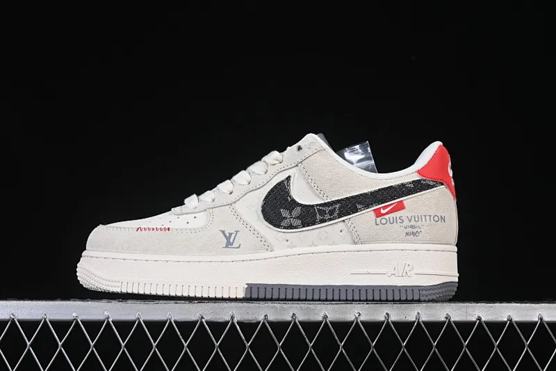 All categories Nk Air Force 1 Air Force series Nk Air Force 1 Low Air Force low top Nike Air Force 1'07 Low LV joint pigbami gray red Air Force 1 low top casual sneakers MZ9588-806